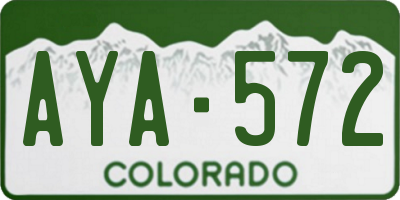 CO license plate AYA572