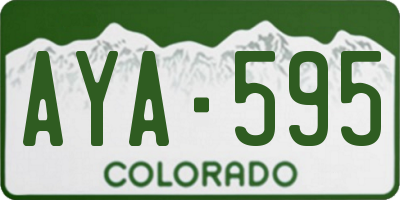CO license plate AYA595