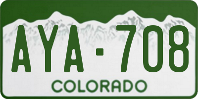 CO license plate AYA708