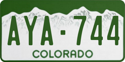 CO license plate AYA744