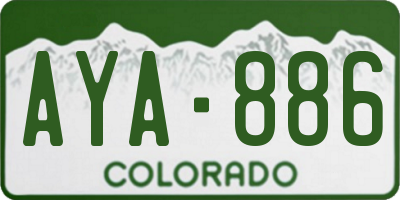CO license plate AYA886