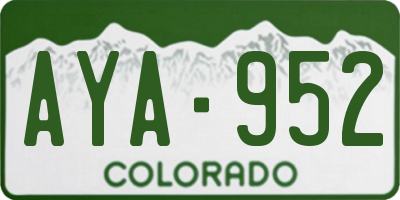 CO license plate AYA952