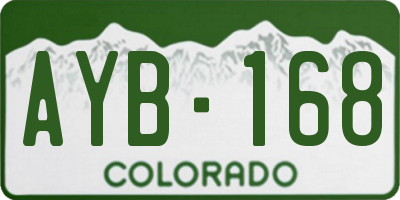 CO license plate AYB168