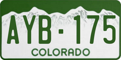 CO license plate AYB175