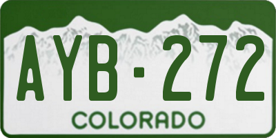CO license plate AYB272