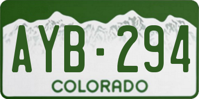 CO license plate AYB294