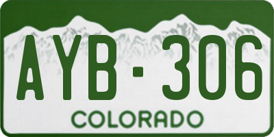 CO license plate AYB306
