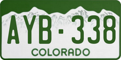 CO license plate AYB338