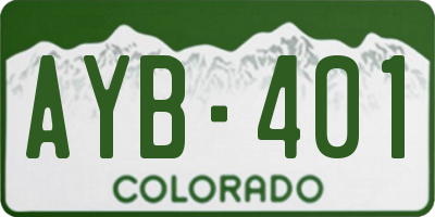 CO license plate AYB401