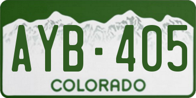 CO license plate AYB405
