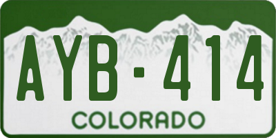 CO license plate AYB414