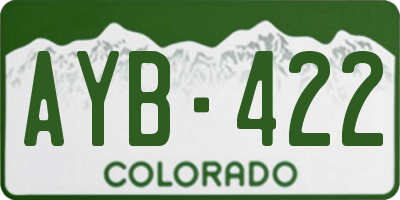 CO license plate AYB422