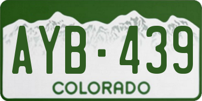 CO license plate AYB439