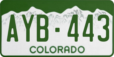 CO license plate AYB443