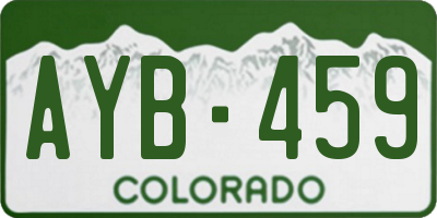 CO license plate AYB459
