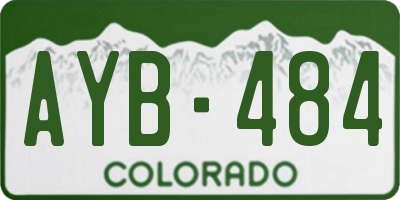 CO license plate AYB484