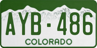 CO license plate AYB486