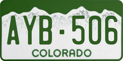 CO license plate AYB506