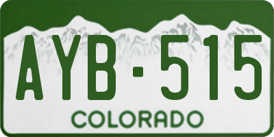 CO license plate AYB515