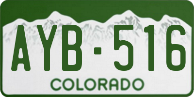 CO license plate AYB516