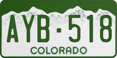 CO license plate AYB518