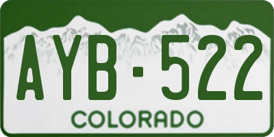 CO license plate AYB522