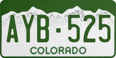 CO license plate AYB525