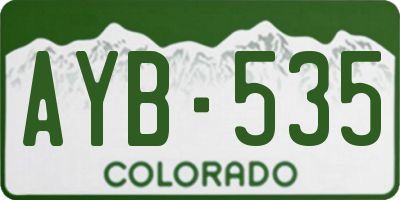CO license plate AYB535