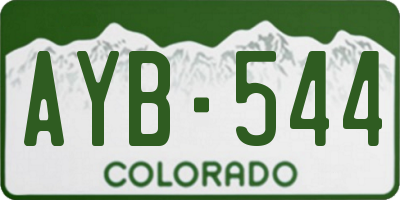 CO license plate AYB544