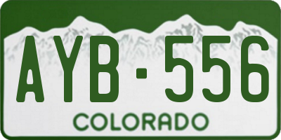 CO license plate AYB556