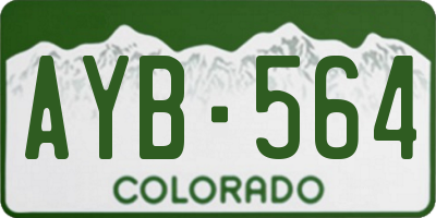 CO license plate AYB564