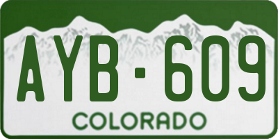 CO license plate AYB609