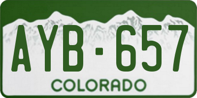 CO license plate AYB657