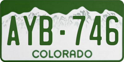 CO license plate AYB746