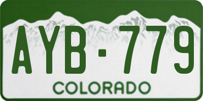 CO license plate AYB779