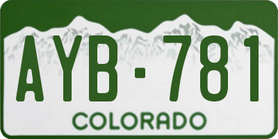 CO license plate AYB781