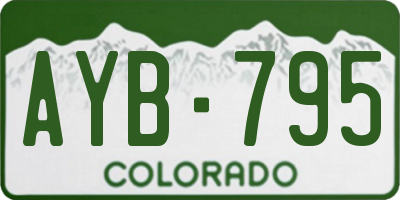 CO license plate AYB795