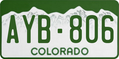 CO license plate AYB806