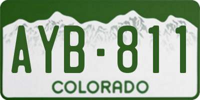 CO license plate AYB811