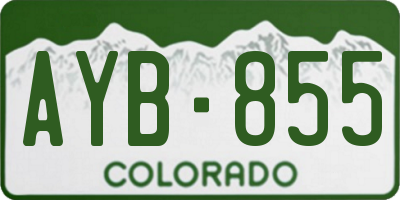 CO license plate AYB855