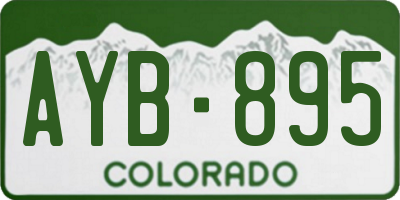 CO license plate AYB895