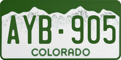 CO license plate AYB905