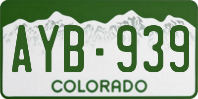 CO license plate AYB939