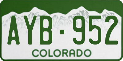 CO license plate AYB952