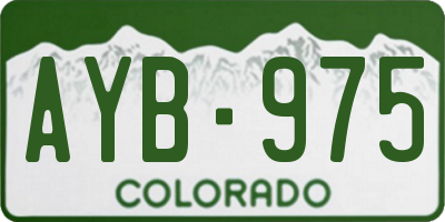 CO license plate AYB975