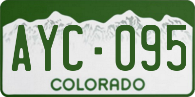 CO license plate AYC095