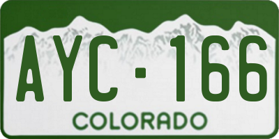 CO license plate AYC166