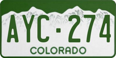 CO license plate AYC274