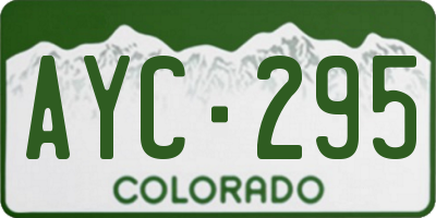 CO license plate AYC295