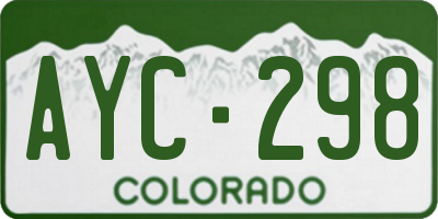 CO license plate AYC298